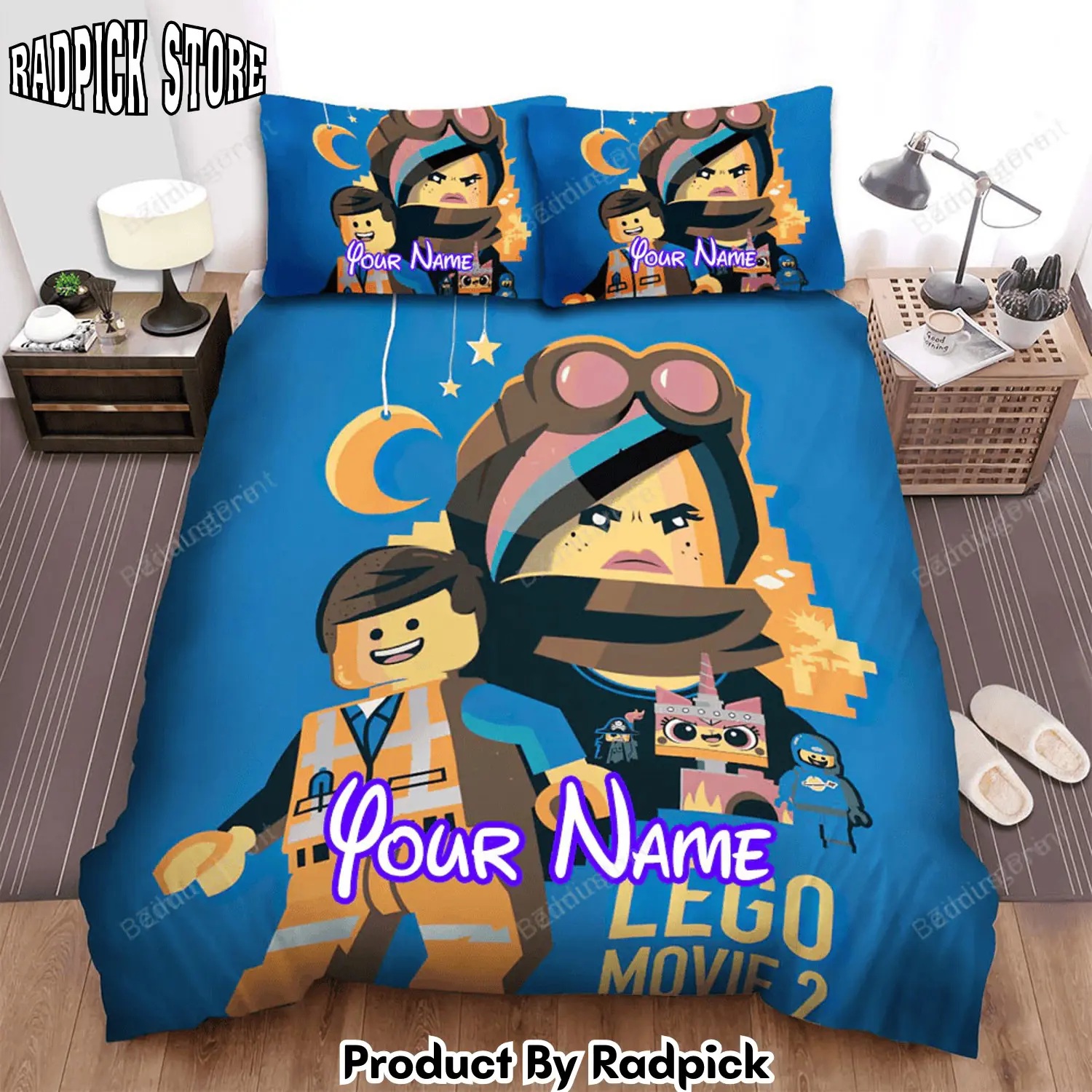 Radpick the lego movie 2 the second part 28201929 movie illustration 2 bed sheets duvet cover personalized name bedding sets rp3271125